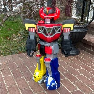 VINTAGE HUGE 2015 Imaginext Power Rangers Morphin Megazord 27" by Fisher Price